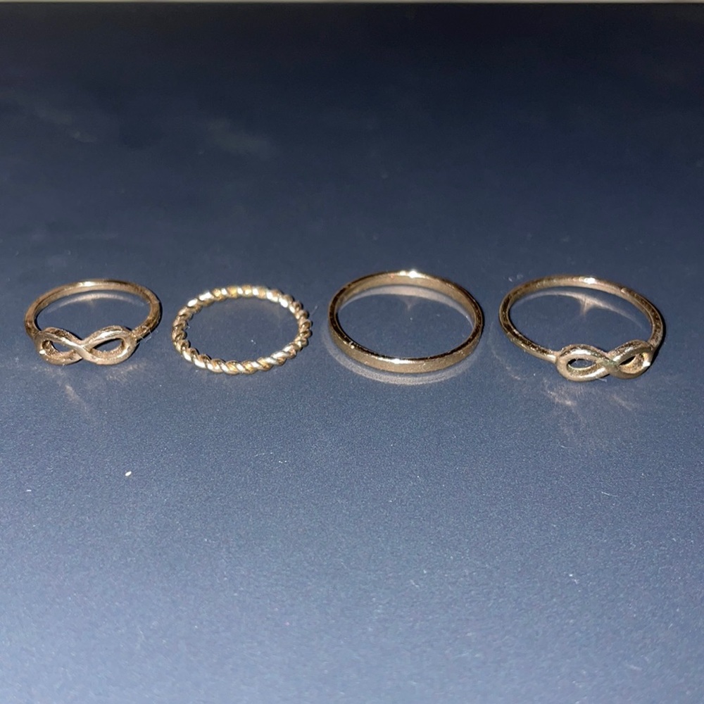Gold plated ring set